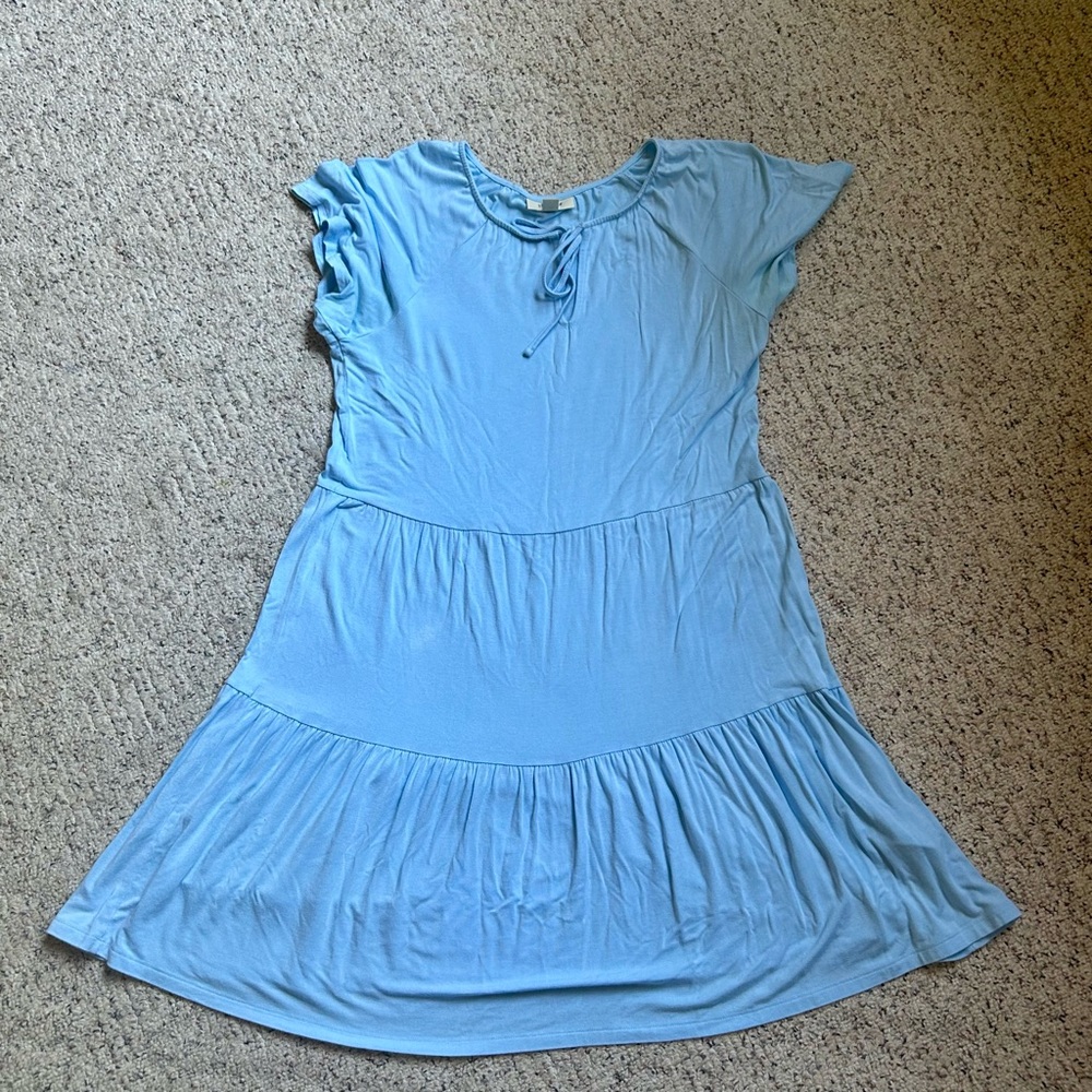 Style & Co. Sky Blue Tie-Front Top